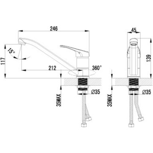 Смеситель для кухни Lemark Partner LM6554C