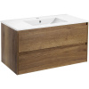 Тумба с раковиной Vincea Gio 100 дуб табак