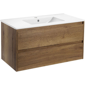 Тумба с раковиной Vincea Gio 100 дуб табак