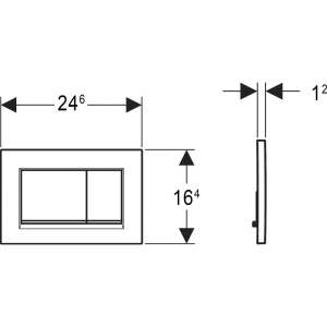 Купить Кнопка смыва Geberit Sigma 30 115.883.KH.1 хром глянцевый, хром матовый в Москве с доставкой Кнопка смыва Geberit Sigma 30 115.883.KH.1 хром глянцевый, хром матовый