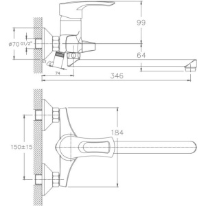Универсальный смеситель Haiba HB66