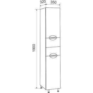 Шкаф-пенал Emmy Милли 35 L