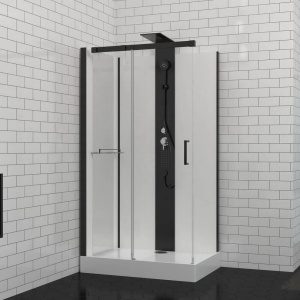 Душевая кабина Black&White Galaxy G8708 с низким поддоном, без крыши