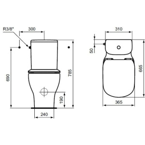 Сливной бачок для унитаза Ideal Standard Tesi T356801
