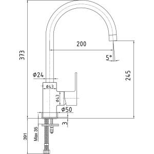 Смеситель для кухни E.C.A. Nita 102118080EX