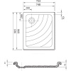 Поддон для душа Ravak Kaskada Aneta PU 75x90 с экраном