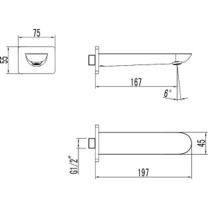 Излив Lemark LM4981CW для ванны