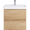 Тумба с раковиной SanStar Тоскана 50, дуб сонома светлый, раковина Sanita luxe Fest 50