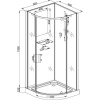Душевая кабина Ceruttispa Korra 90T профиль хром