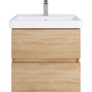 Тумба с раковиной SanStar Тоскана 50, дуб сонома светлый, раковина Sanita luxe Fest 50