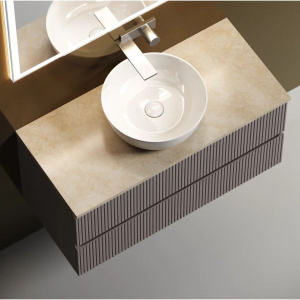 Купить Тумба с раковиной Sancos Snob T 100 см, doha soft, столешница бежевая, раковина CN6013 в Москве с доставкой Тумба с раковиной Sancos Snob T 100 см, doha soft, столешница бежевая, раковина CN6013