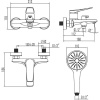 Смеситель для ванны с душем Lemark Bronx LM3714GM графит
