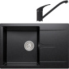 Комплект Мойка кухонная Polygran Gals 760 черная + Смеситель Эко 0200э черный