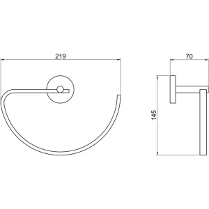 Полотенцедержатель Aquatek Бетта AQ4621MB черный
