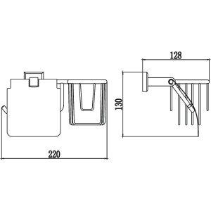 Держатель туалетной бумаги Savol 95 S-L09551 L, с держателем освежителя воздуха