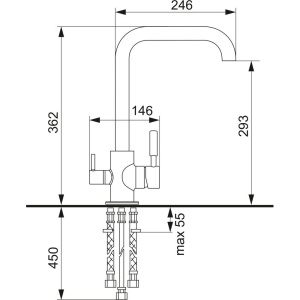 Смеситель для кухни Domaci Солерно UQ-019-08 космос