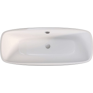 Акриловая ванна Grossman GR-2901B 170x75 см, отдельностоящая, с каркасом, со сливом-переливом, черная