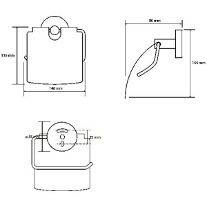Держатель туалетной бумаги Bemeta Amber 155112012