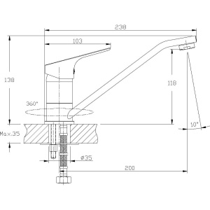 Купить Смеситель для кухни Rossinka RS29 -21 в Москве с доставкой Смеситель для кухни Rossinka RS29 -21
