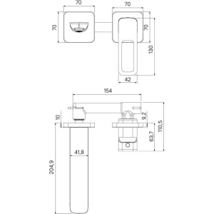 Смеситель для раковины IDDIS Slide SLIBL00i65 С ВНУТРЕННЕЙ ЧАСТЬЮ, черный матовый
