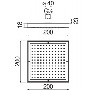 Верхний душ Nobili AD139/17CBM черный