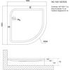 Поддон для душа Niagara Nova 1001001RUS 100x100 см, четверть круга