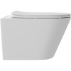 Унитаз подвесной Aqueduto Cone CON0120 безободковый, с микролифтом, белый матовый