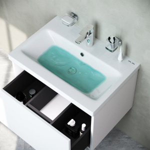 Тумба с раковиной AM.PM Gem 60 белый глянец, с 1 ящиком