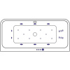 Акриловая ванна Excellent Arana WAEX.ARA18.ULTRA 180x85 см, с гидромассажем, с каркасом, со сливом-переливом