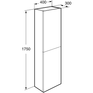 Шкаф-пенал Roca Ona 40 857635511 темный вяз