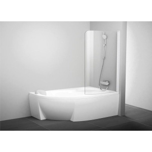 Шторка на ванну Ravak Rosa CVSK1 160/170 R Transparent, профиль белый