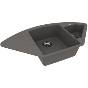 Купить Мойка кухонная Lemark Irkana 980 9910047 серый шелк в Москве с доставкой Мойка кухонная Lemark Irkana 980 9910047 серый шелк