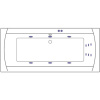 Акриловая ванна Excellent Aquaria Lux WAEX.AQU18.LINE 180x80 см, с гидромассажем, с каркасом, со сливом-переливом