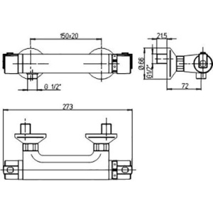 Купить Термостатический смеситель Paini Arena 92CR511TH для душа в Москве с доставкой Термостатический смеситель Paini Arena 92CR511TH для душа