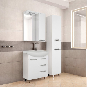 Тумба с раковиной Style Line Жасмин 65 белая