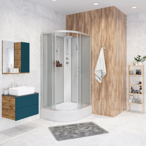 Душевая кабина Niagara Classic NG-33184-14RBKT 110х80 см, без крыши, с тропическим душем