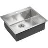 Комплект Мойка кухонная Paulmark Kroner PM215951-BS брашированная нержавеющая сталь + Смеситель Siegen Si213111-CRw хром, с гибким изливом