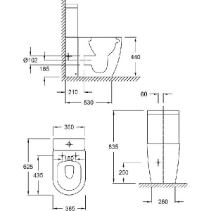 Купить Бачок для унитаза Jacob Delafon Soprano ETAK212-0 в Москве с доставкой Бачок для унитаза Jacob Delafon Soprano ETAK212-0