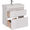 Тумба с раковиной Lemark Combi 80, белая глянцевая