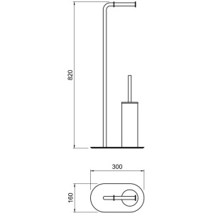 Стойка для ванной Aquatek Оберон AQ4231CR хром