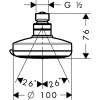 Верхний душ Hansgrohe Croma 100 Vario 27441000