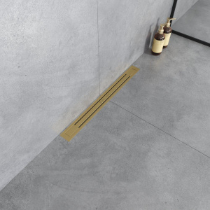 Душевой трап (лоток) Boheme Premium Trendy 60 см, матовое золото