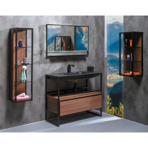 Купить Тумба с раковиной Armadi Art Loft 120 dark wood, напольная в Москве с доставкой Тумба с раковиной Armadi Art Loft 120 dark wood, напольная