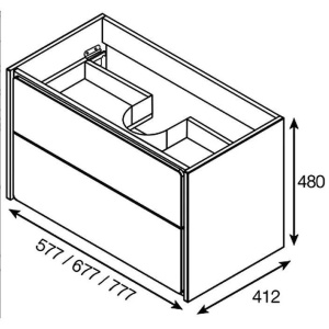 Купить Тумба под раковину Roca Ronda 70 ZRU9303003 бетон, белая матовая в Москве с доставкой Тумба под раковину Roca Ronda 70 ZRU9303003 бетон, белая матовая