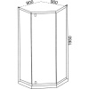Душевой уголок Ceruttispa C3AWD 90x90, профиль белый