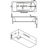 Акриловая ванна Bas Атланта 170x70 см, с каркасом