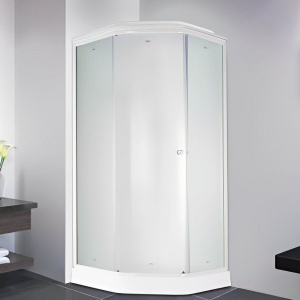 Купить Душевая кабина Parly Penta P911F 90x90, с поддоном, профиль белый, стекло матовое в Москве с доставкой Душевая кабина Parly Penta P911F 90x90, с поддоном, профиль белый, стекло матовое