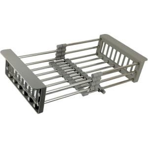 Мойка кухонная Wisent 5050 с раздвижным коландером и дозатором, сатин