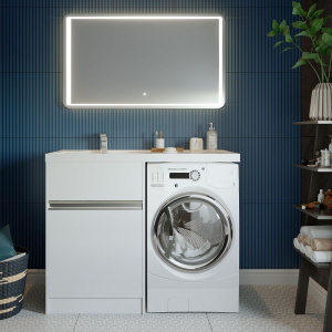 Тумба с раковиной AQUATON Лондри 60 L под стиральную машину