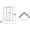 Душевая кабина Niagara Classic NG-2307-14G 80x80 см, с гидромассажем